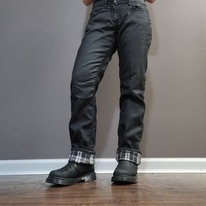 Prana women's boyfriend flannel lined jeans - black - 00